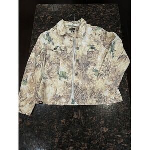 Analogy Women's Floral Jacket   Long Sleeve Cotton blend Boho-Chic